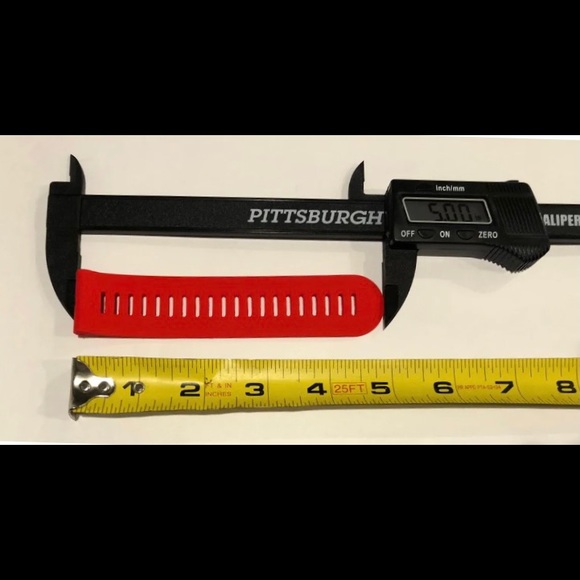 Watch Band 25mm Red Black Silicone Rubber Replacement 4 Nixon 51-30 Strap Garmin - Picture 9 of 10